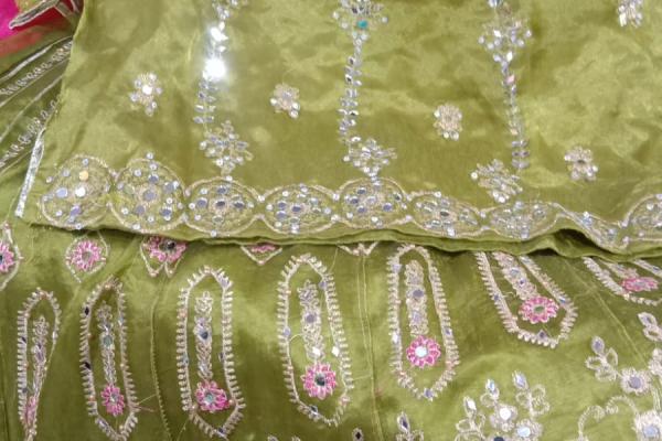 Green mehndi dress