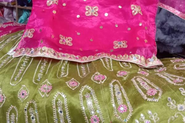 Green mehndi dress - Image 2